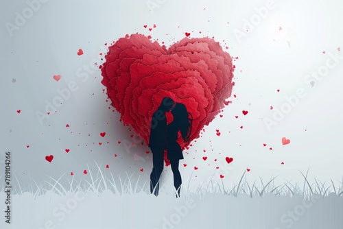 Explore Modern Romance with Art: Trendy Valentine Designs and Stylish Graphics for Love Celebrations and Artistic Couples photo
