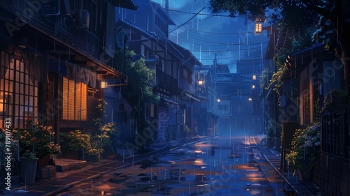 Mood in Cinematic Cartoon Anime Style Environment Background