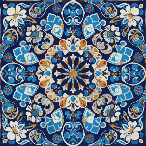 Blue Ornate mandala