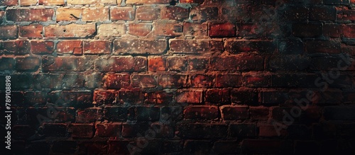 Texture background of a brick wall with a blurred and toned effect