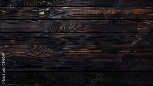 Natural wood texture Wood background Dark rustic planks table top flat lay view : Generative AI