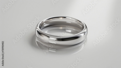 Wedding ring on white background
