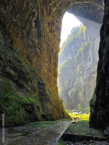 Three Natural Bridges (Wulong Karst National Park) is located in Wulong City, Chongqing in China. It is considered one of the most beautiful natural World Heritage Sites in the world. 
