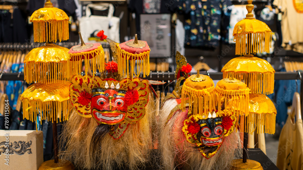 Bali March 2024 â€“ Colorful Traditional demon ogoh-ogoh Balinese in Denpasar Airport, Bali, Indonesia