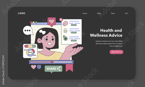 Health and Wellness Advice theme. Flat vector illustration