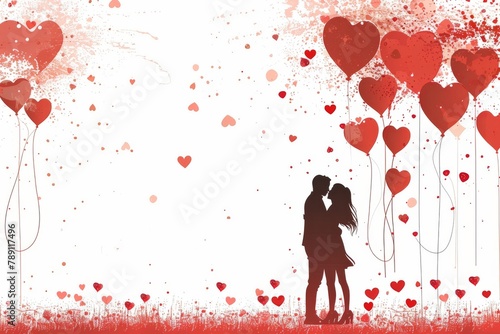 Capture the Heart of Romance with Stylish Couple Illustrations and Romantic Red Graphics Perfect for Love-Themed Art and Festive Wallpapers