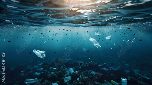 Plastic pollution in ocean