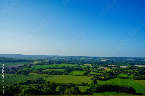 View over green countryside in the South of England