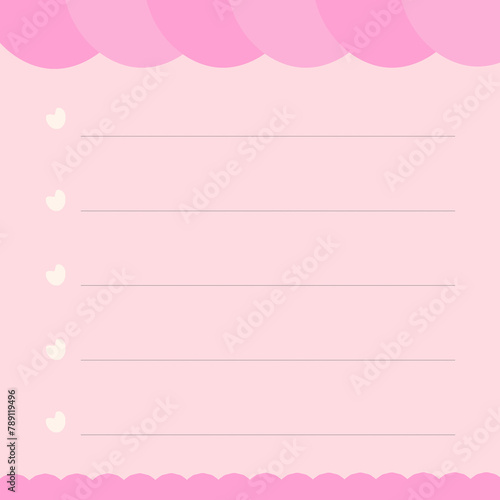 pastel sweet note and notebook background 