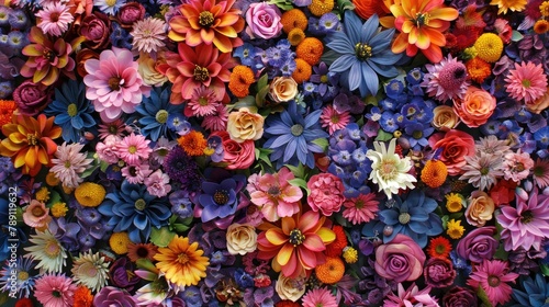 An exquisite and vibrant flower wall © 2rogan
