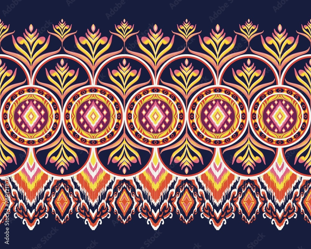 abstract ikat art seamless pattern folk embroidery aztec geometric art,geometric ethnic, African Ikat paisley embroidery. Navajo, seamless pattern traditional, tribal motifs abstract vector.