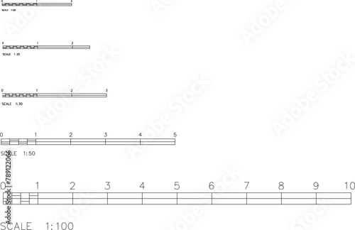 vector image of a collection of scale icon designs for completeness of the image