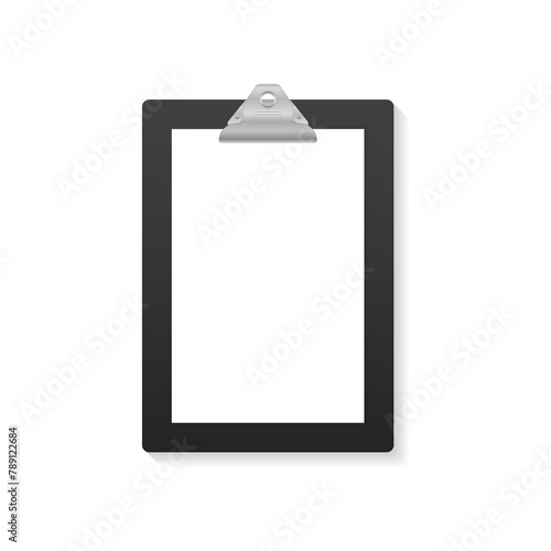 PNG, Notepad information board. Business board with clip. Empty clipboard with blank white paper sheet for mockup. Clipboard and paper sheet page. Free space for text. Illustration in flat design.