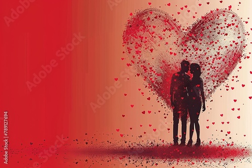 Fall in Love with Emotional Graphics and Contemporary Illustrations – Explore Relationship Designs and Psychological Comfort in Elegant Love Artworks photo
