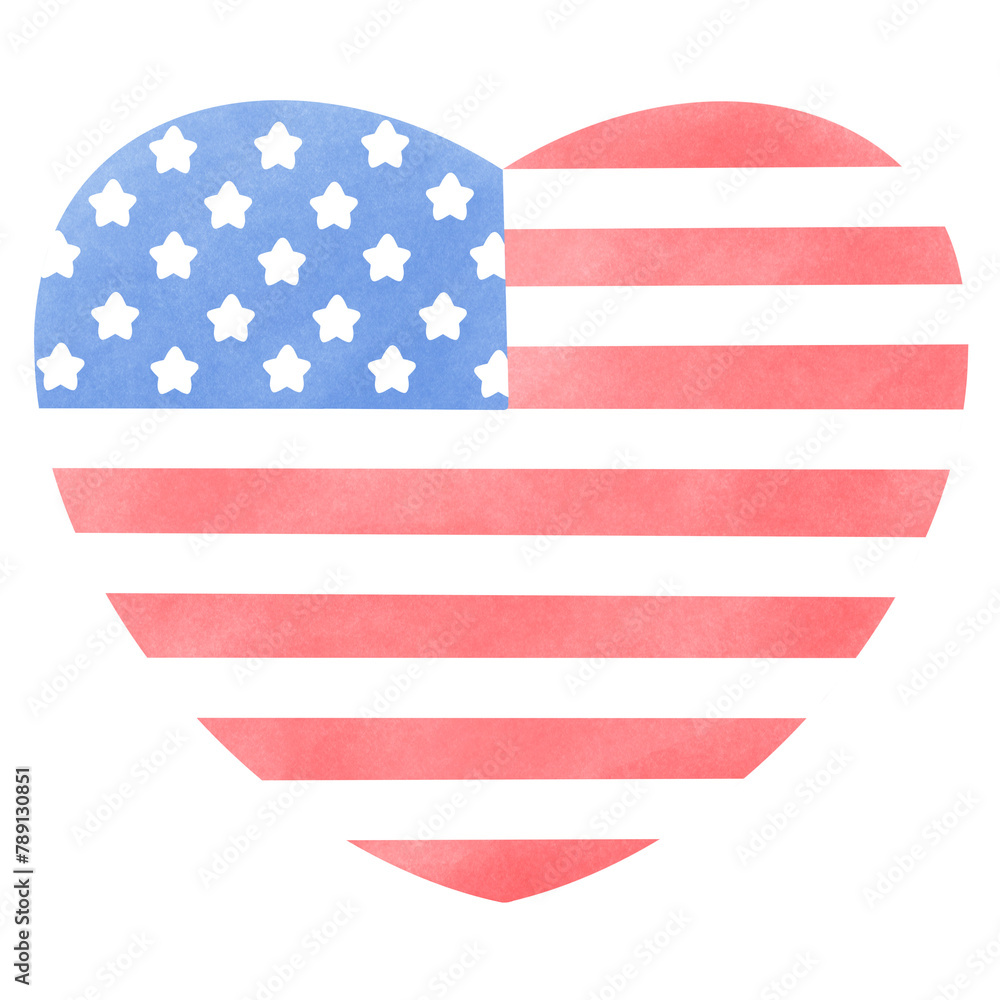 Obraz premium national flag pattern heart