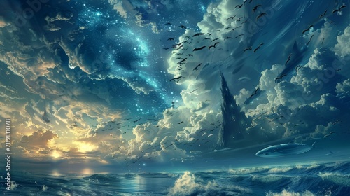 Cinematic The Fantasy of Ocean Background