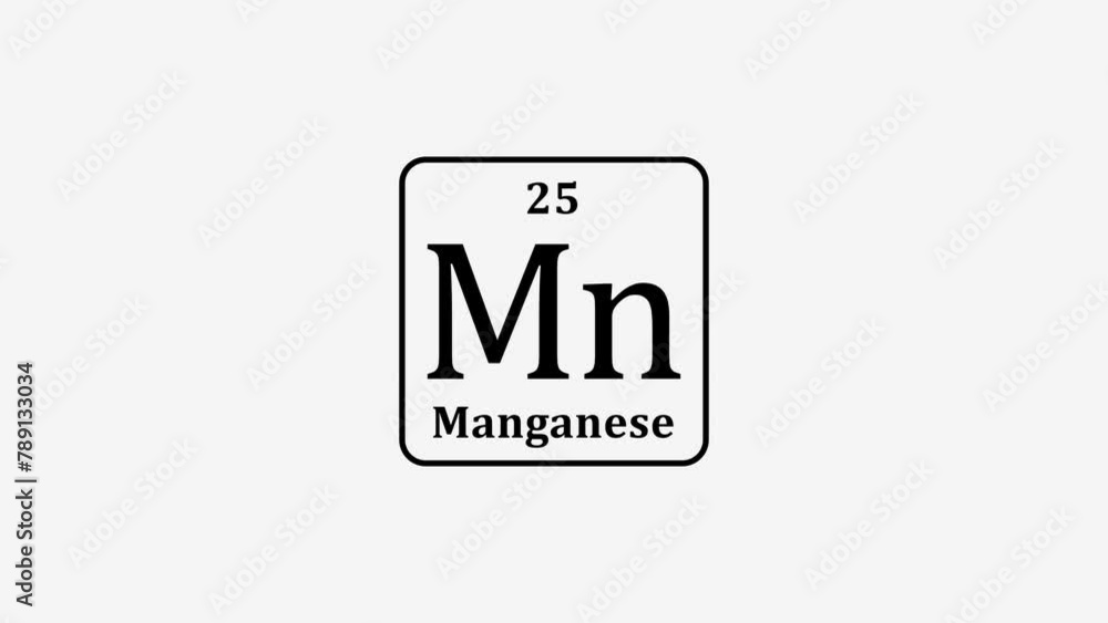 25 Number Manganese icon animation on white background 4k video. 25 Number Manganese icon animation on white background 4k video.