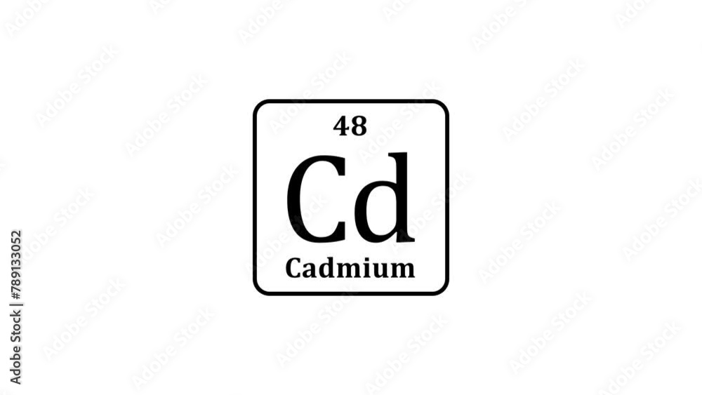 48 Number Cd Cadmium icon animation white background 4k video. 48 Number Cd Cadmium icon animation white background 4k video.