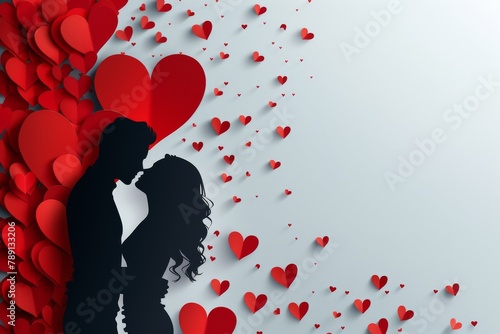 Celebrating Romantic Connections with Art: Love Symbols and Psychological Bonds in Vibrant 3D Designs photo