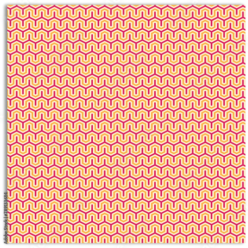 Retro floral, Mid Century modern flowers in orange, yellow, brown colors. For home decor, wallpapers, fabrics and textile. Seamless vector pattern, 1970s mod style