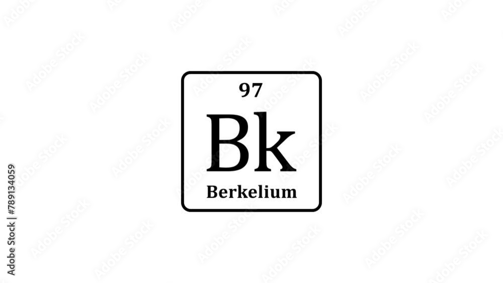 97 Number Berkelium molecule icon white background 4k video. 97 Number Berkelium molecule icon white background 4k video.