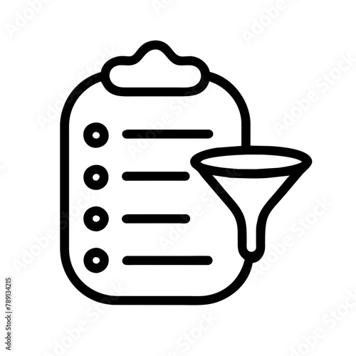 clipboard sheet with funnel