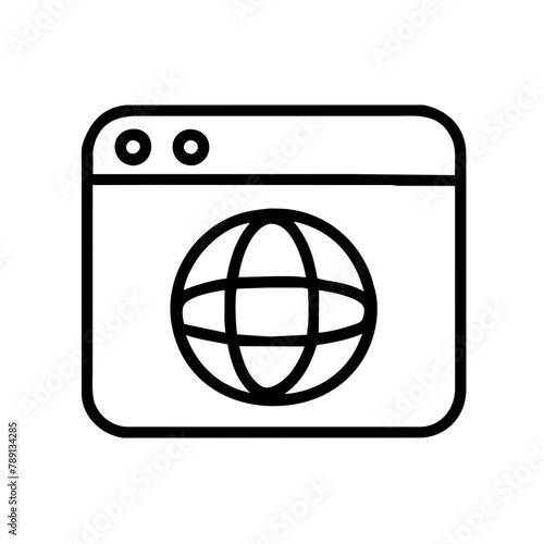 earth globe icon on page