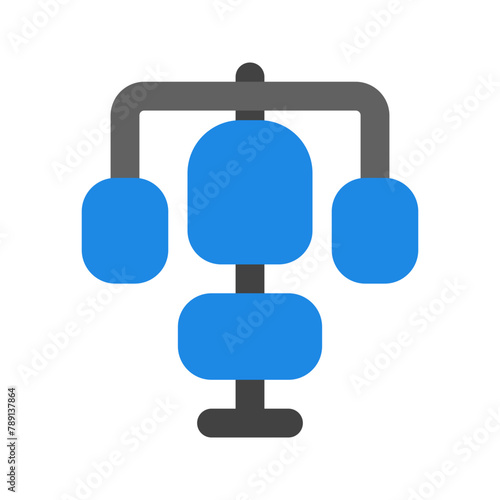 weightlifting flat icon