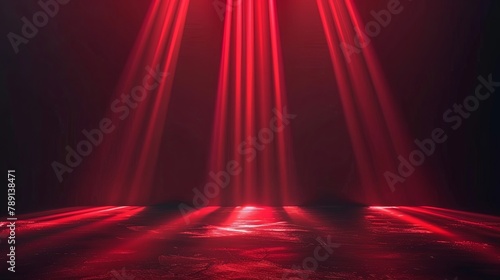 Abstract background with dark red light rays