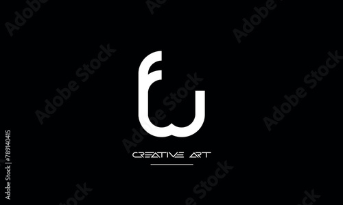 FW, WF, F, W abstract letters logo monogram