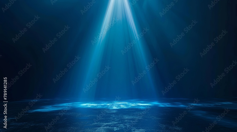 Abstract background with dark blue light rays