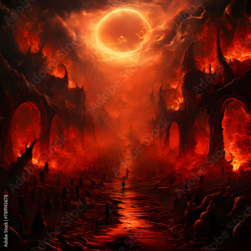 eternal damnation in hell, ai-generatet photo