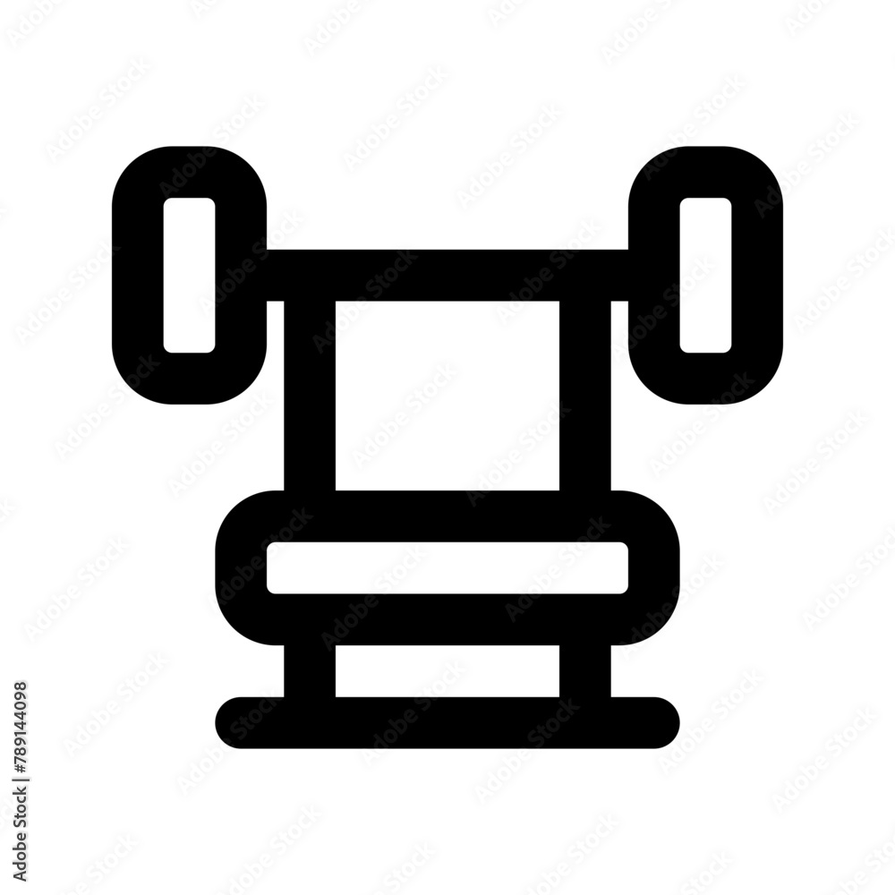 bench press line icon bench press line icon