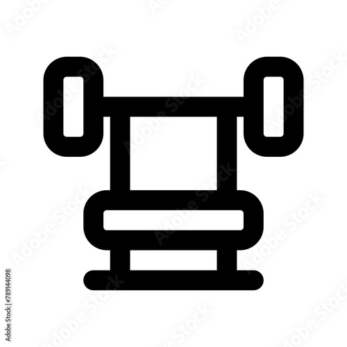 bench press line icon