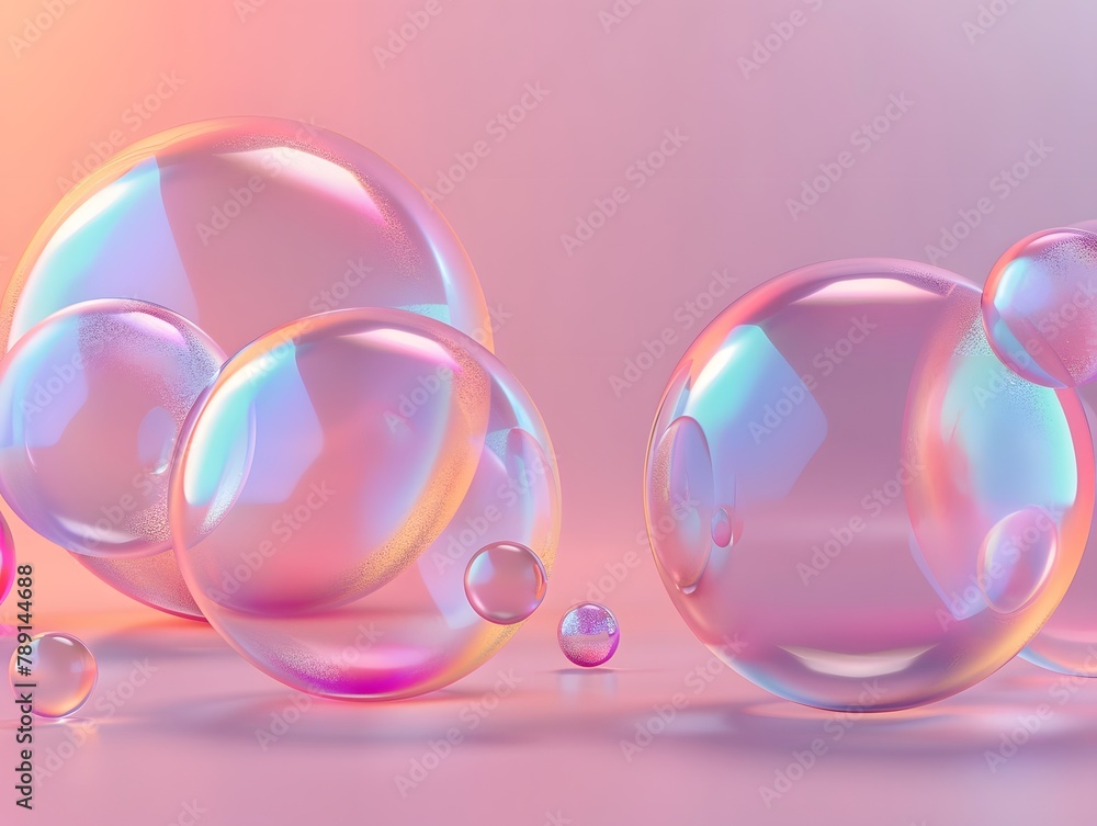 3D cute Bubbles Illustrations Shapes 3D cute Bubbles Illustrations Shapes