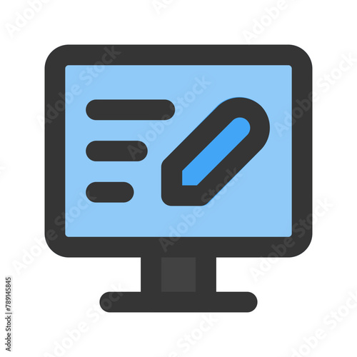 copywriting line color icon