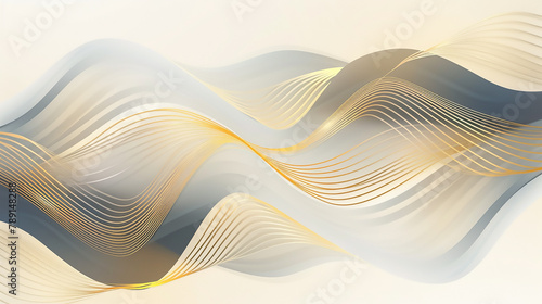 Abstract gold background and square and dynamic waves modern background.