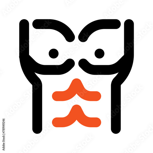 six pack outline color icon