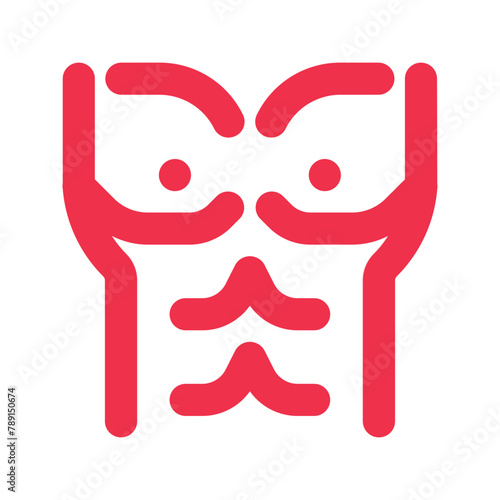six pack outline fill icon