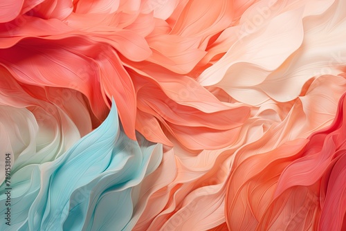 Abstract Coral Dove Blend Wallpaper: A Vibrant Color Flow Masterpiece