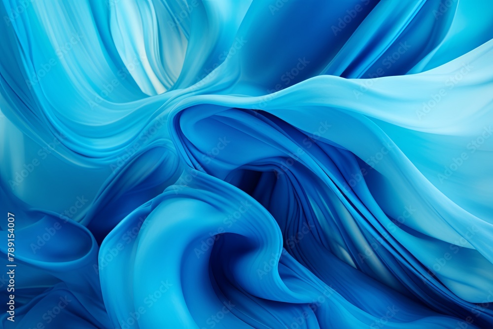 Obraz premium Oceanic Blue Deep Current Abstract Color Flow Wallpapers