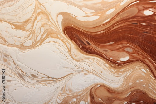 Colorful Mocha Cream Abstract Fluid Art Wallpapers: Flowing Elegance