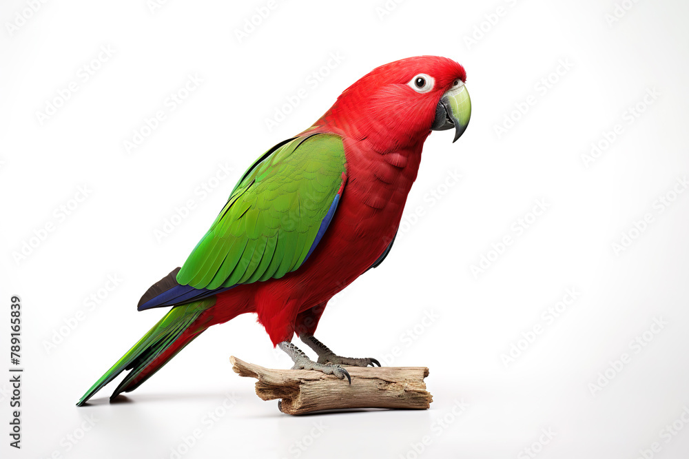 Eclectus parrot on a white background. Bird, Wildlife Animals. Illustration, Generative AI.
