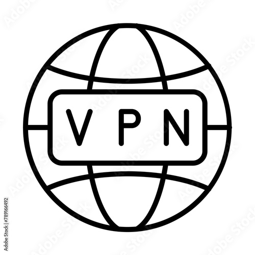 Vpn line icon