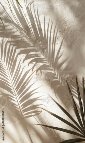 Palm Leaf Shadow on Wall