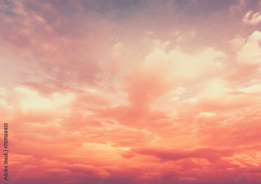 Glowing real sky at sunset texture background. AI-Generated Image Glowing real sky at sunset texture background. AI-Generated Image