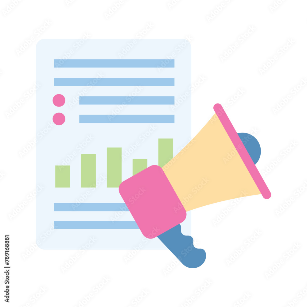 Marketing report. graph and chart. Business reports and documents on white background.