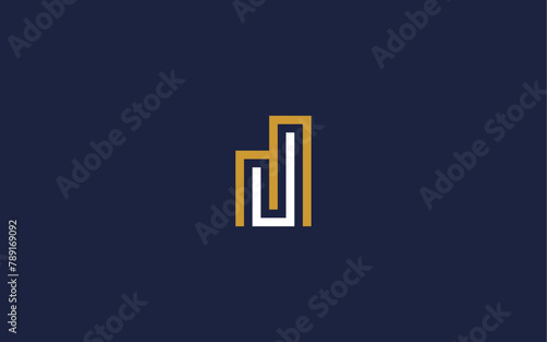 Tableau sur toile letter mu with building logo icon design vector design template inspiration