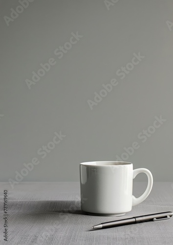White Coffee Cup on Table