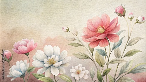 flowers background Cartoon, Children's Illustration